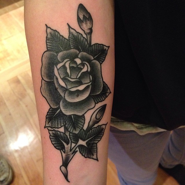 mason larose rose black and grey tattoo