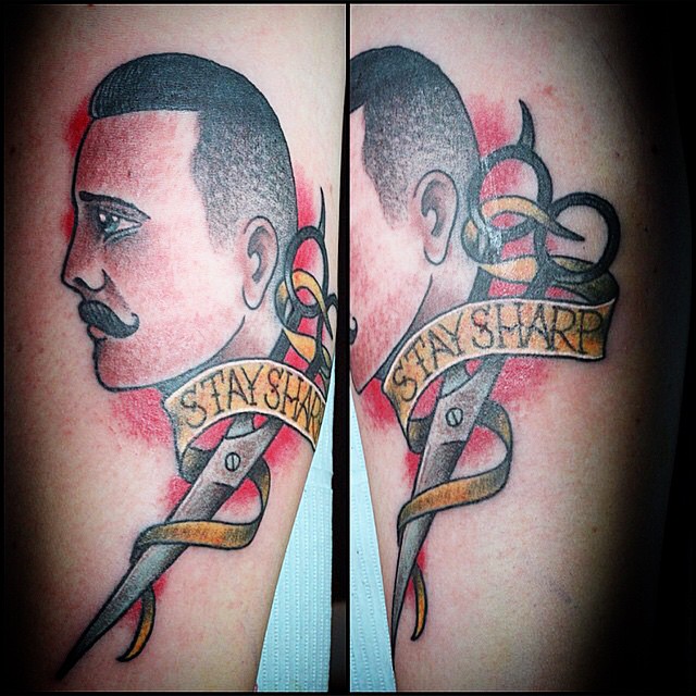 Shave and a haircut... Two bits! (Tattoo by @gerrykramer) 