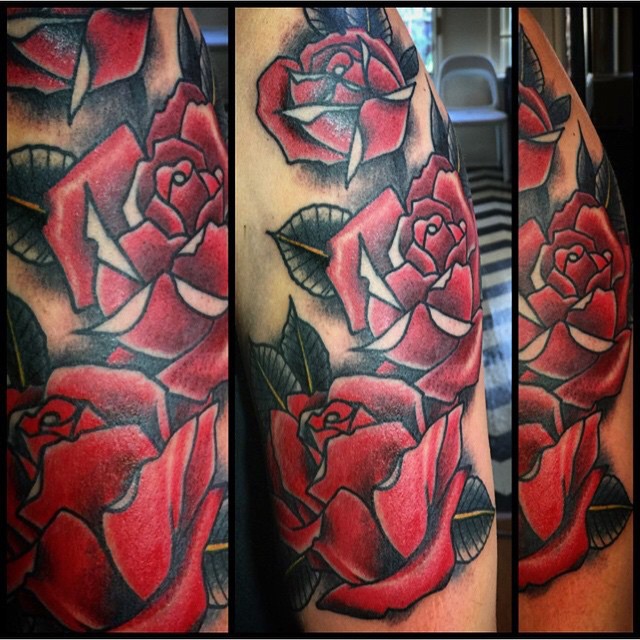 We are OPEN! 11-6. Come see us at 826 Fort Street. We will provide the roses. (tattoo by @gerrykramer) 