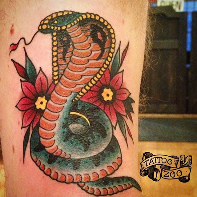 Snakes. Are. Awesome. (tattoo by @prairietats) We are OPEN til 6pm. Come to 826 Fort Street and get a tattoo!!!