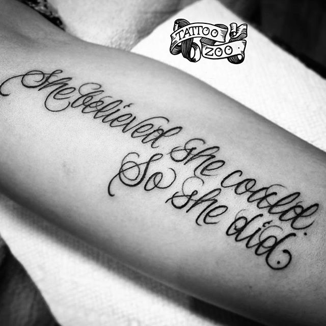 So she did... (tattoo by @tamitattoos). Open til 5pm today! Call 250-361-1952 to book!!