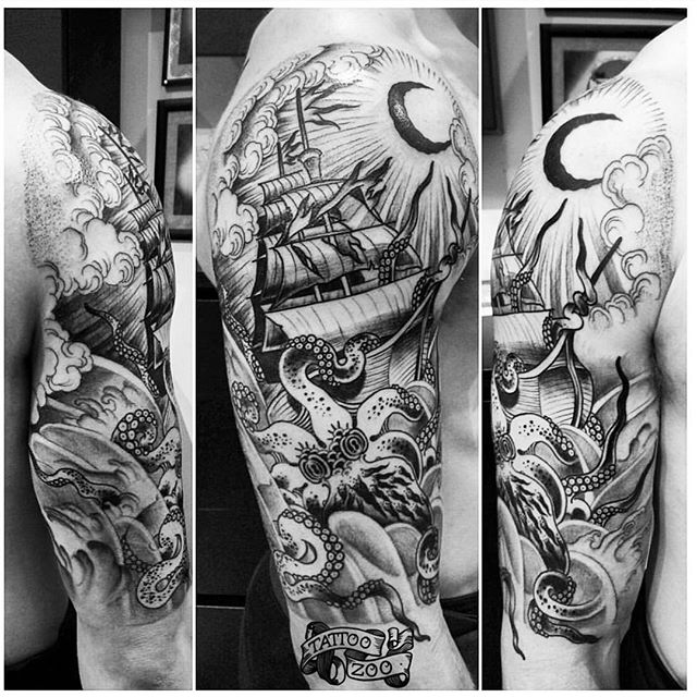 We are open 11-5 today!!! Come get in out of the rain and get some ink pushed into your skin with a tiny needle. (tattoo by @davidmaiertattoos)