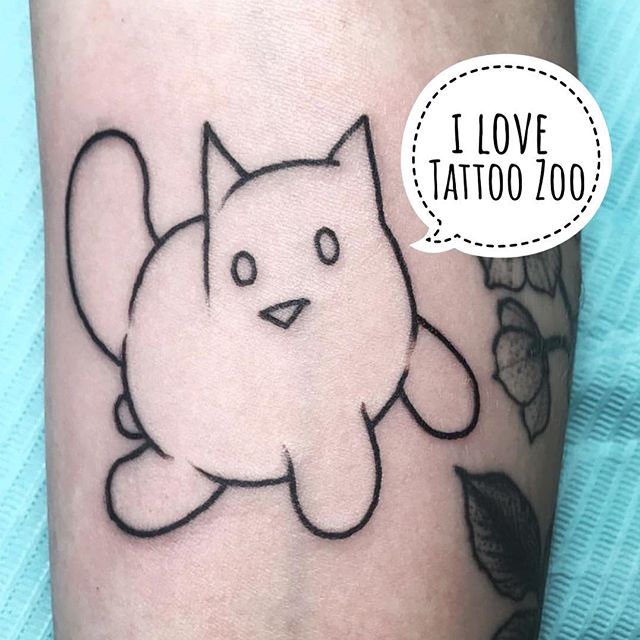 No time for walk-ins today!! We don't have any time available until WALK-IN WEDNESDAY!! (tattoo by @gerrykramer and perogy cat artwork by @gareth_gaudin)