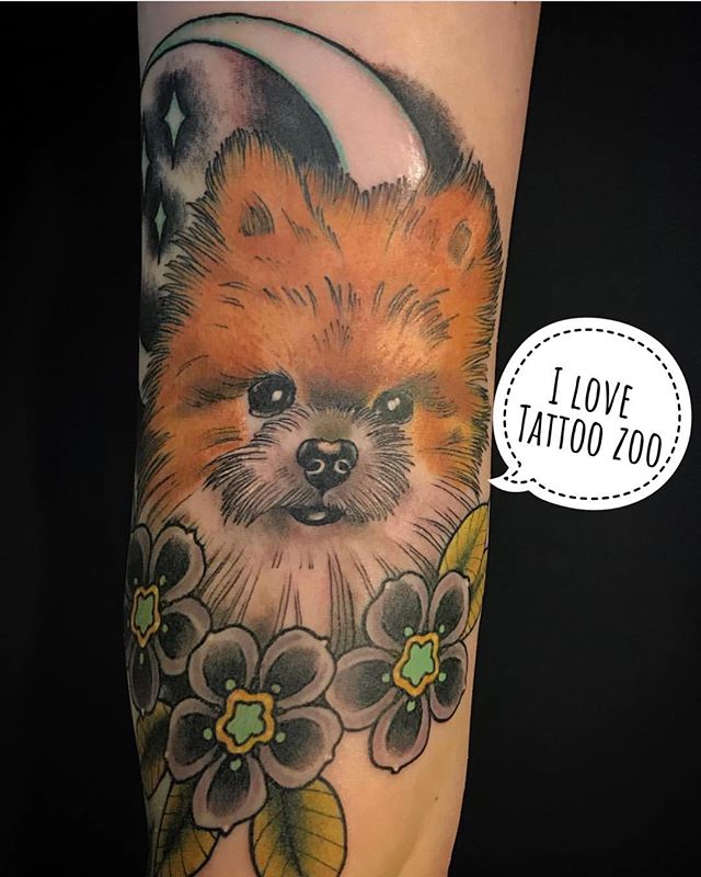WOOF! (tattoo by @gerrykramer) Call 250-361-1952 to book time. 🐕