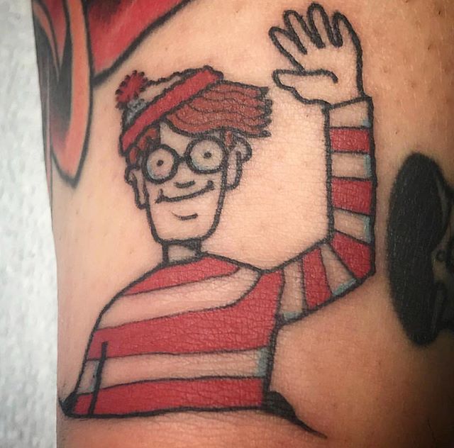 “I AM RIGHT HERE!” -Waldo (tattoo by @gerrykramer) Call 250-361-1952 to book time.