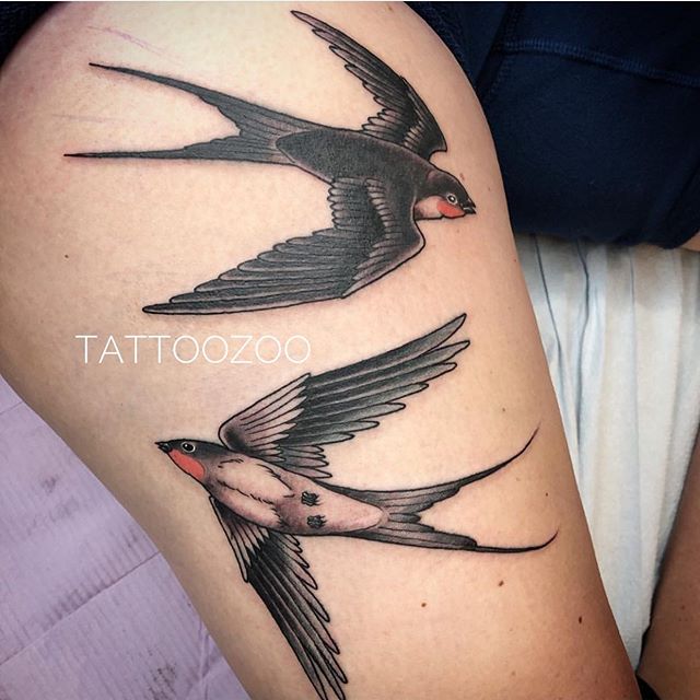 I wish we had all been born birds instead. - Kurt Vonnegut ..Tattoo by @tamitattoos