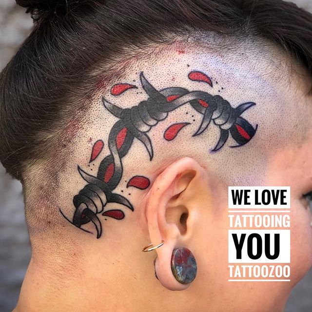 YOWCH!! Tattoo by @gerrykramer Visit 826 Fort Street and come talk to Gerry about decorating your brain bucket. 🤪