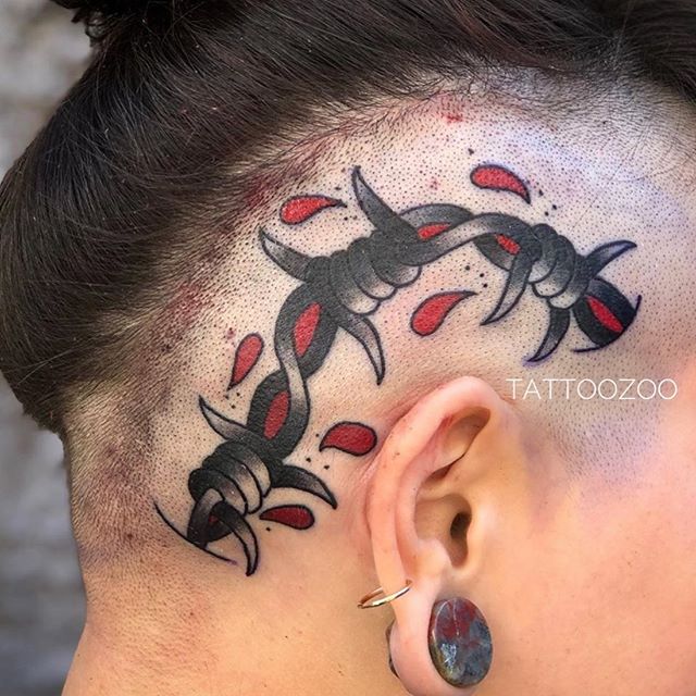 I’m sorry. I can’t hear well because I have barbed wire in my ears... did you say you have time for walk-ins today?? #yeswedo (tattoo by @gerrykramer)