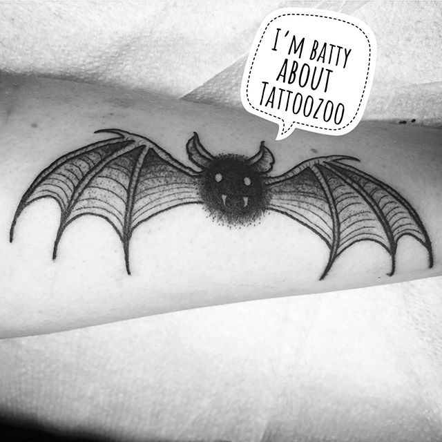 Come on - bats a funny joke... (TattooZoo by @gerrykramer) 🖤