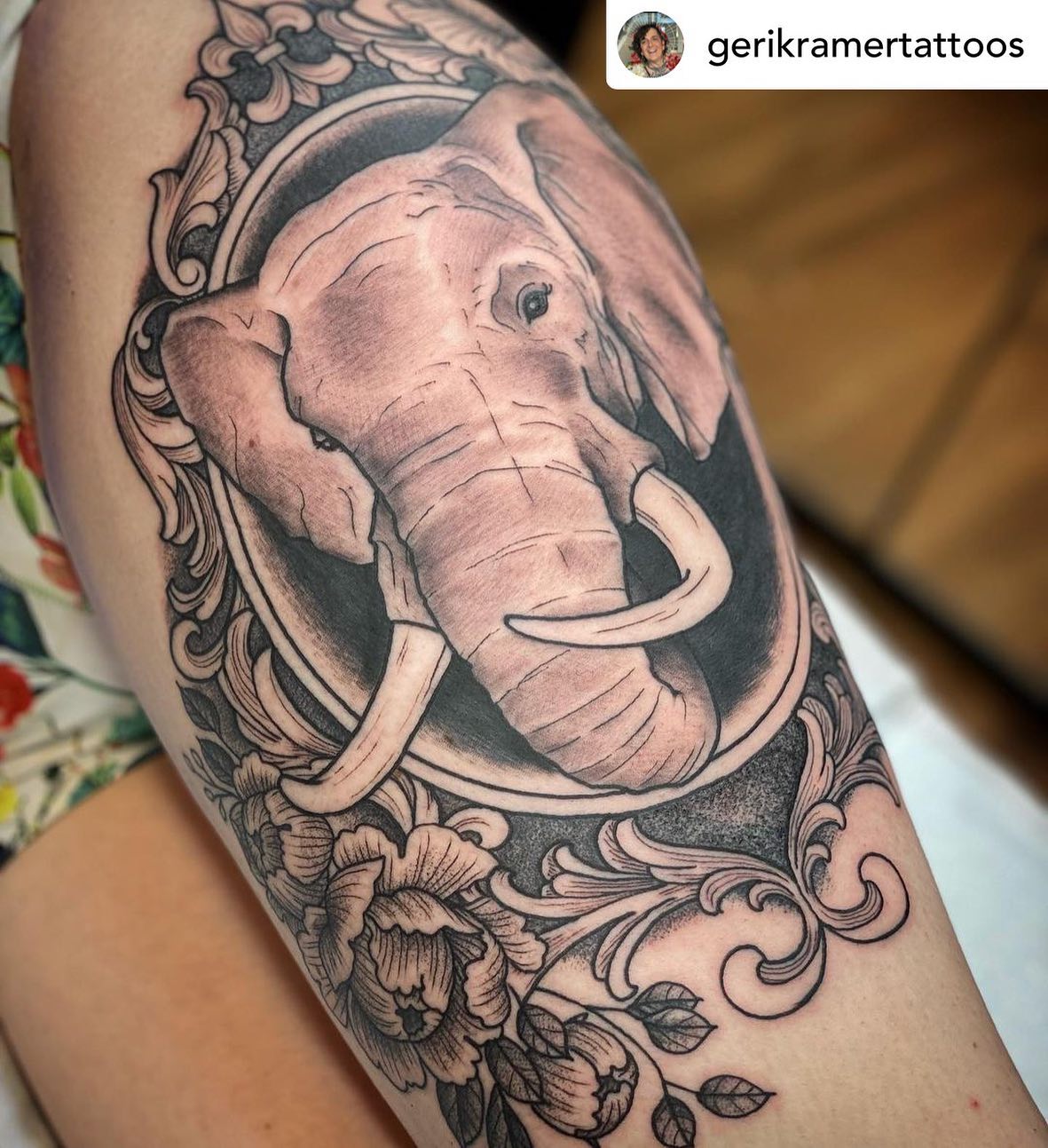 • @gerikramertattoos Tattooing with the body’s natural shape, and creating designs that match the scale of the area we are tattooing is a fantastic perk of this job. I love taking your ideas and discovering the ways we can achieve your goals, as well as fitting them onto the parts that you’re interested in working on.Thighs are probably my favourite place to do this kind of larger scale work, because they’ve got enough space for us to really stretch out, and the shapes that I get to utilize are the ones that I find the most fun!This tattoo took me around 5 hours, start to finish, just in case you were wondering. And if you’re looking to get tattooed by me outside of cancellations, I’ll be booking for the fall/winter after August 1st. Y’all have truly overwhelmed me with projects, and I want to make sure I have the space and energy to make the best tattoo I can! Thank you for your continued trust. 🤩........#TransTattooer #TransTattooArtist #Transgender #Trans #QueerTattooer #TransWoman #QueerTattooArtist #QueerArtist #qttr #VictoriaTattooer #VictoriaTattooArtist#VictoriaBC #WeLoveTattooingYou #TattooZoo