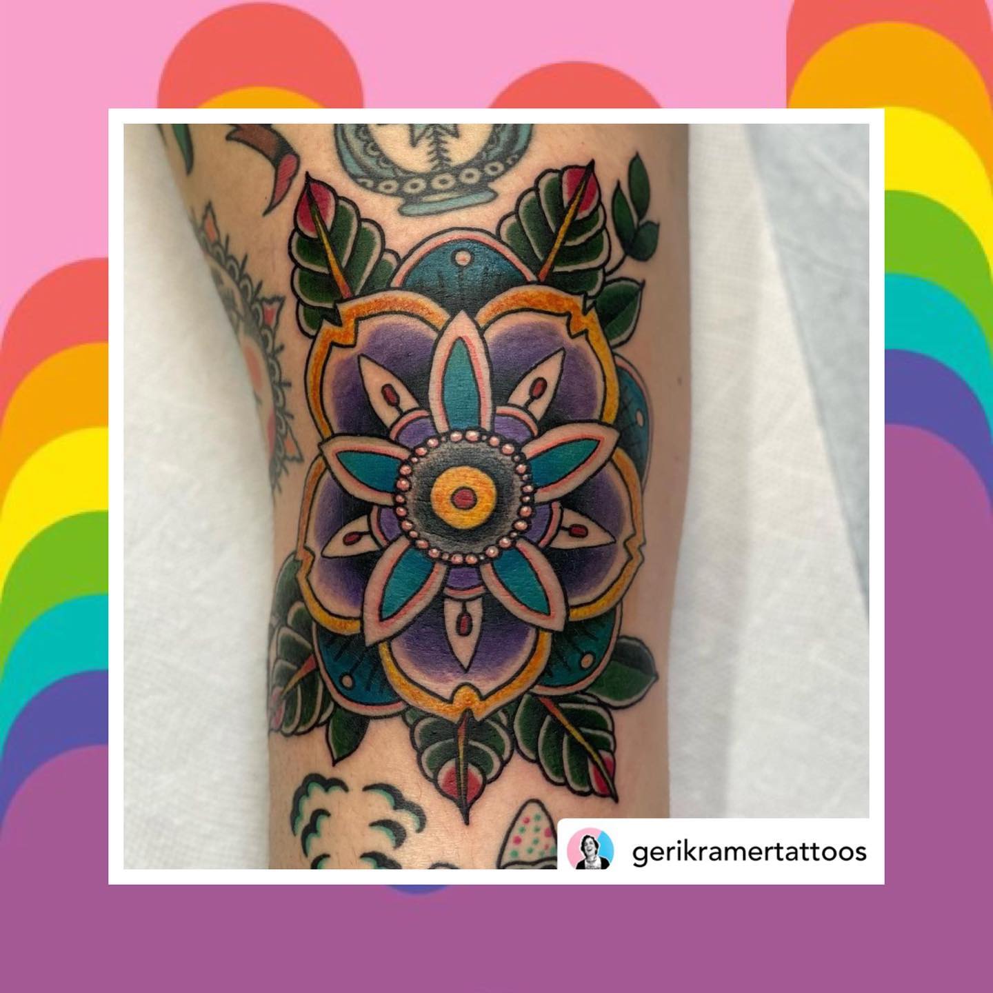 • @gerikramertattoos I will never not love putting in the time to beautify that wonderful bone where our legs bend. Kneecap tattoos are honestly one of my absolute favourite things to do!!!And this one is no different.I’m a pretty quick tattooer, and kind of gentle (I’ve been told). But come see for yourself if you don’t believe me! +++++++++++++++++++Thank you for your continued trust. My books a closed for now, it I’ll be reopening them in April. The best way to stay in the loop is to be a part of my mailing list! Sign up via the link in bio. 🤩........#TransTattooer #TransTattooArtist#TransTattooArtists #Transgender #Trans #Transtttism #QueerTattooer #TransWoman #QueerTattooArtist #QueerArtist #qttr #LadyTattooer #VictoriaTattooer #VictoriaTattooArtist#VictoriaBC #WeLoveTattooingYou #TattooZoo