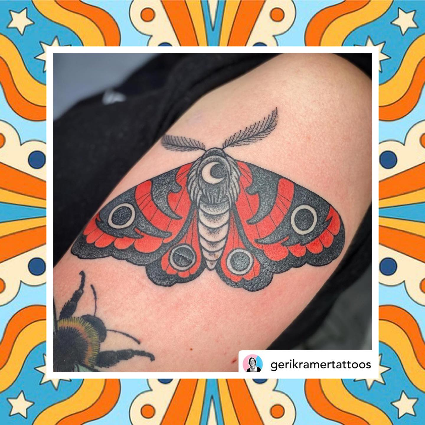 • @gerikramertattoos I am smitten with doing these half dot/half colour pieces. Like over the moon in love with them. Let’s keep making things like this together!!