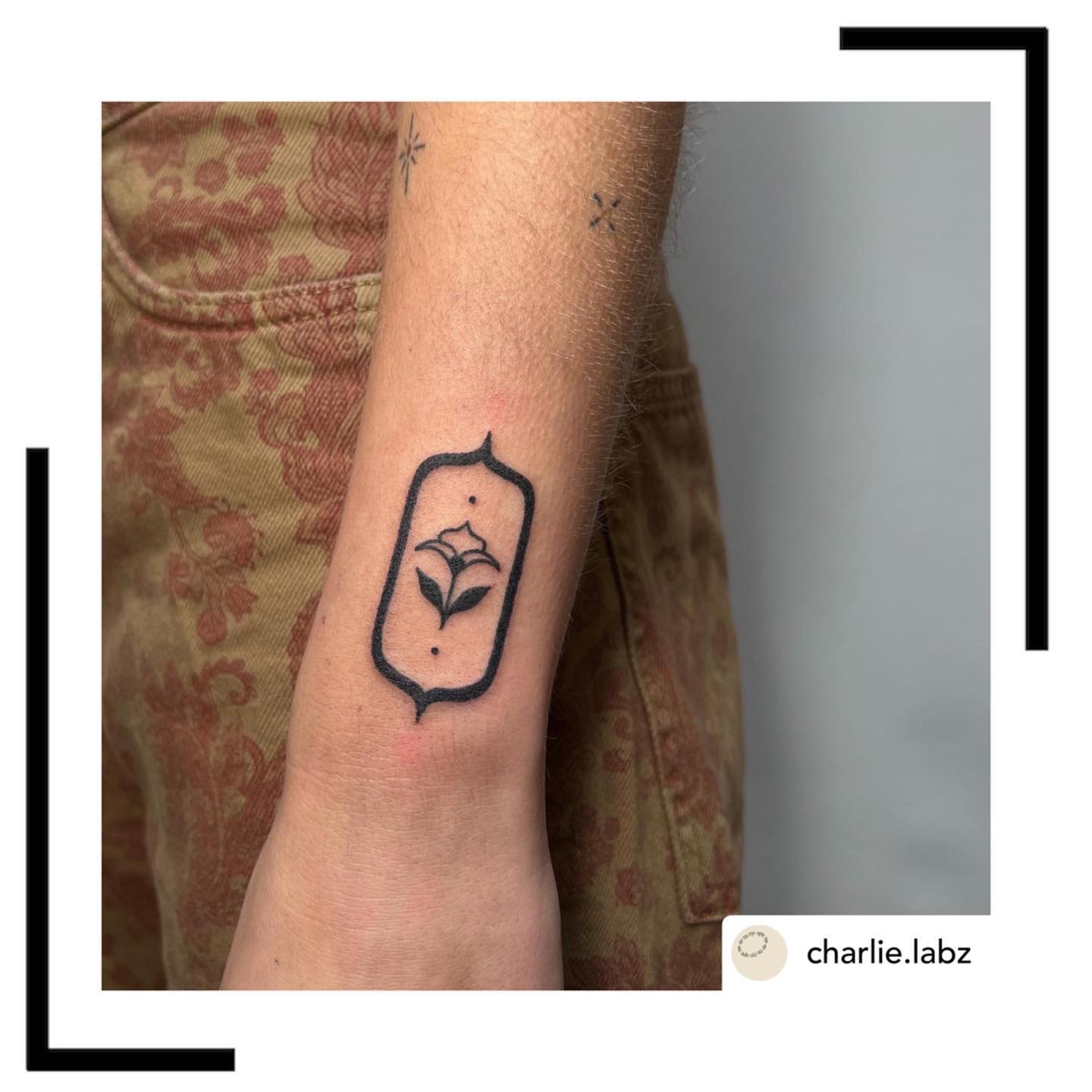 Tattoo by @charlie.labz Link in bio to book. 🖤