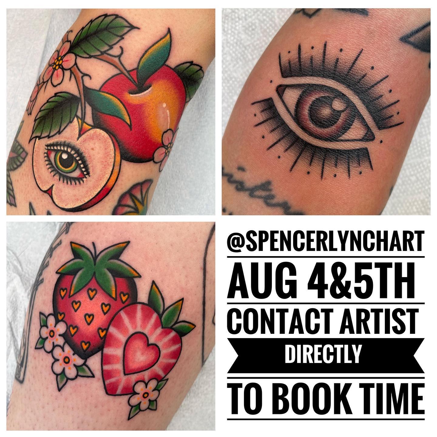 MARK YOUR CALENDARS! @spencerlynchart is coming back in August for a guest spot!! ποΈ Contact artist directly to book time.
